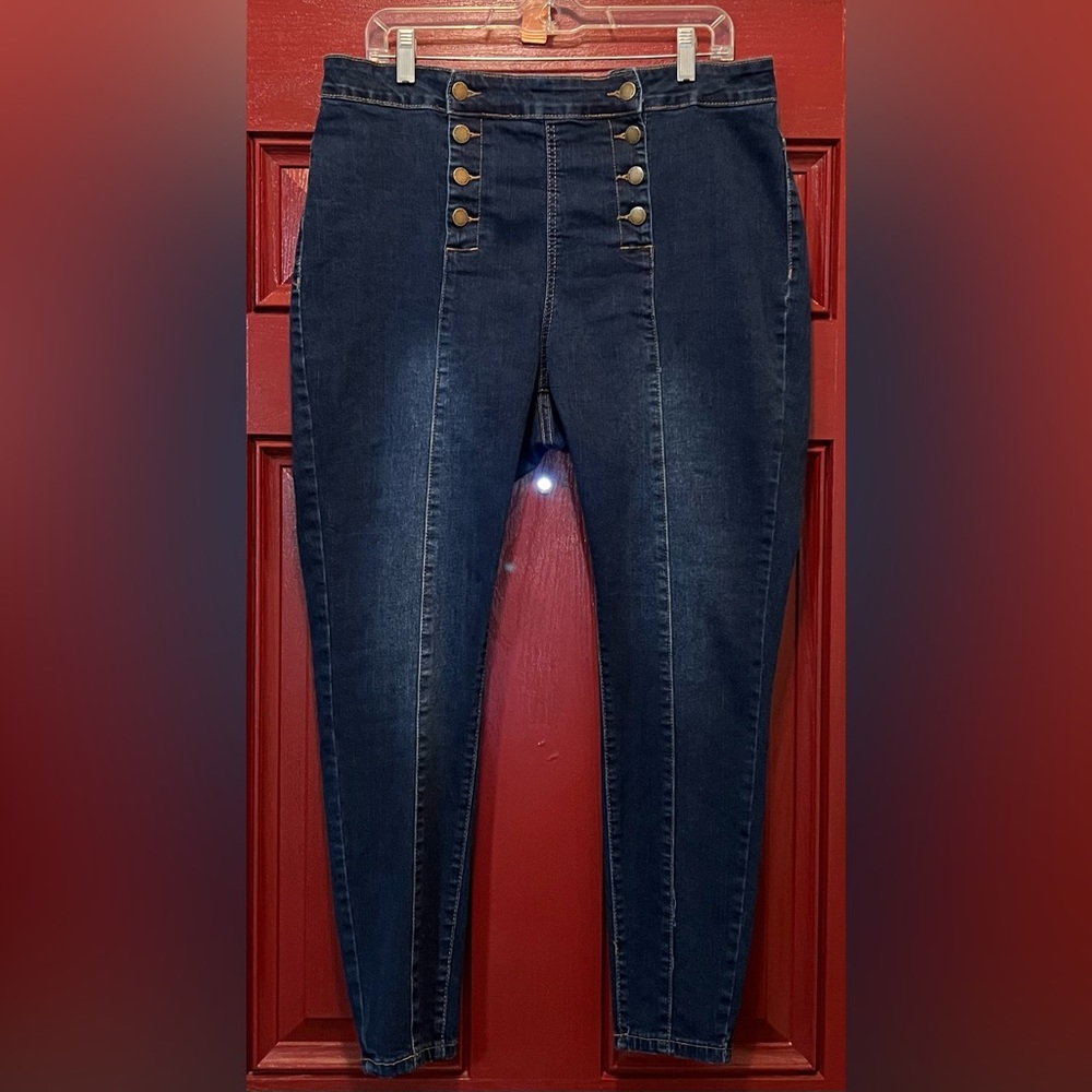 SHEIN Deep Indigo Skinny Jeans